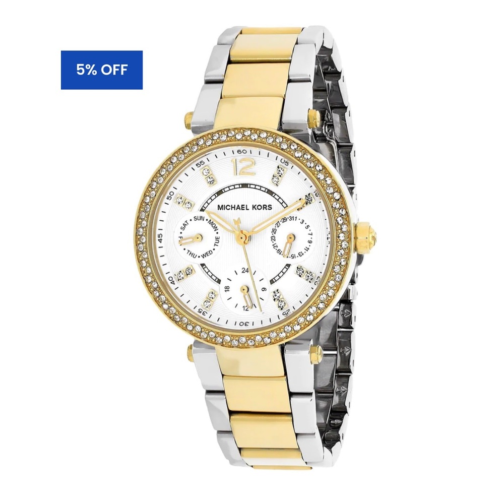 Michael Kors Women's 'Mini Parker' Chronograph Crystal Two-Tone Watch